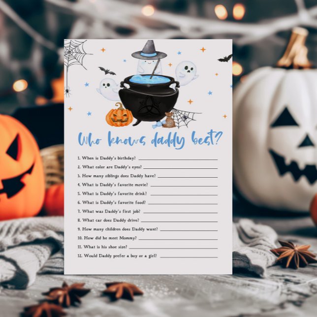 Blue Baby är Brev Vem känner pappa Best Game (Baby is Brewing Baby Shower Who knows Daddy Best Game )