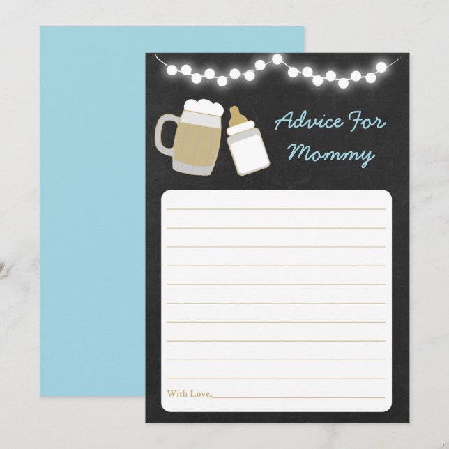 Blue Baby är en barnavårdsrådgivning Inbjudningar (Fram/baksida)