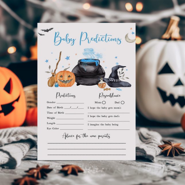 Blue Baby är Spel Baby Predictions Game (Baby is Brewing Baby Shower Baby Predictions Game)
