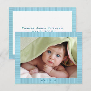 Blue Baby Boyl Announcement Meddelande
