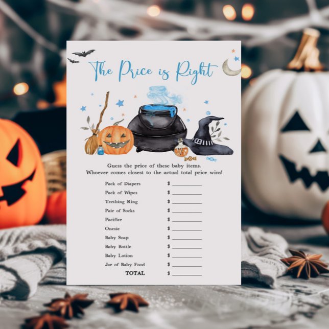 Blue Baby brinner Prist är Höger Game (Baby is Brewing Baby Shower The Price is Right Game)