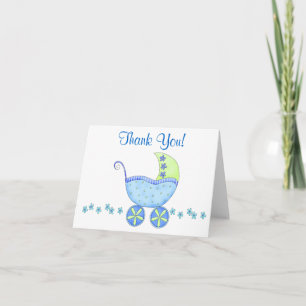 Blue Baby Buggy Carriage Tack Kort