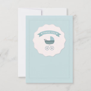 Blue Baby Carriage Tack Notecard Anteckningskort
