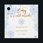 Blue Baby dess Kall utanför Winter Baby Shower Gåvor Etiketter<br><div class="desc">Blue Baby dess Kall utanför Winter Girl Baby Shower Favor Tagors</div>