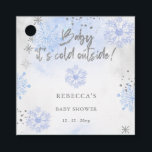 Blue Baby dess Kall utanför Winter Baby Shower Gåvor Etiketter<br><div class="desc">Blue Baby dess Kall utanför Winter Girl Baby Shower Favor Tagors</div>