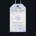 Blue Baby dess Kall utanför Winter Baby Shower Presentetikett<br><div class="desc">Blue Baby dess Kall utanför Winter Boy Shower Favor Taggar</div>