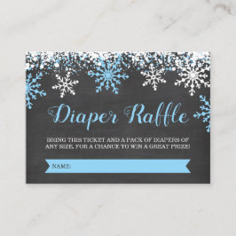 Blue Baby Det är Kall utanför Diaper Raffle Biljet Tilläggskort