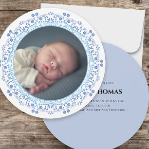 Blue Baby Elegant Cute Kreativ Photo Mandala