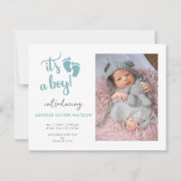 Blue Baby Feed's a Boy Photo Birth annons