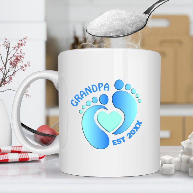 Blue Baby Feet Mugg för morfar (Skapare uppladdad)