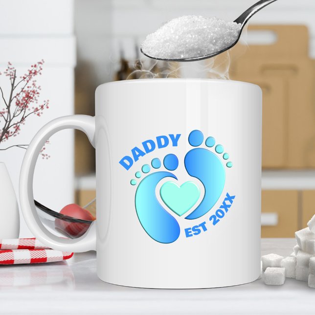 Blue Baby Feet Mugg för Pappa (Skapare uppladdad)