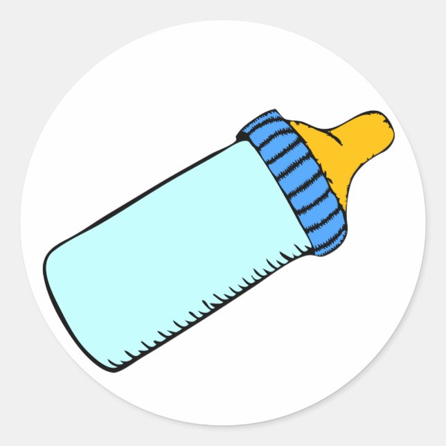 Blue Baby Flaska Runt Klistermärke (Framsida)