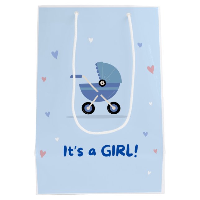 BLUE baby girl welcoming gift bag (Baksidan)