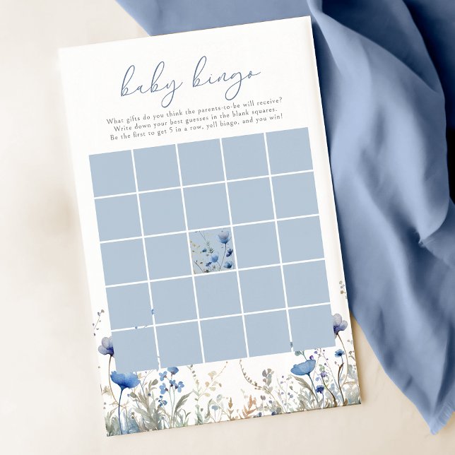 Blue Baby i Bloom Wildblomma Baby Bingo Game (Skapare uppladdad)
