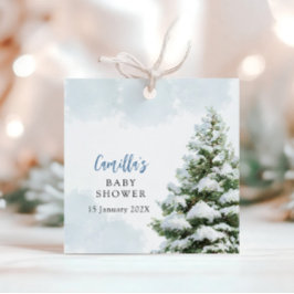 Blue Baby It's Cold Outside Baby Shower Gåvor Etiketter