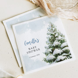 Blue Baby It's Cold Outside Baby Shower Pappersservett