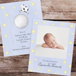 Blue Baby Photo Nursery Rhyme Anpassningsbar Meddelande