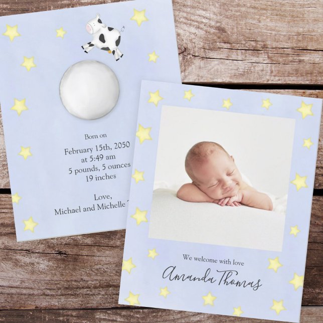 Blue Baby Photo Nursery Rhyme Anpassningsbar Meddelande (Skapare uppladdad)