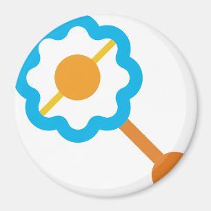 Blue baby rattle magnet