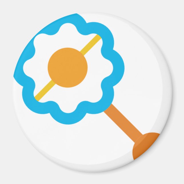 Blue baby rattle magnet (Framsidan)