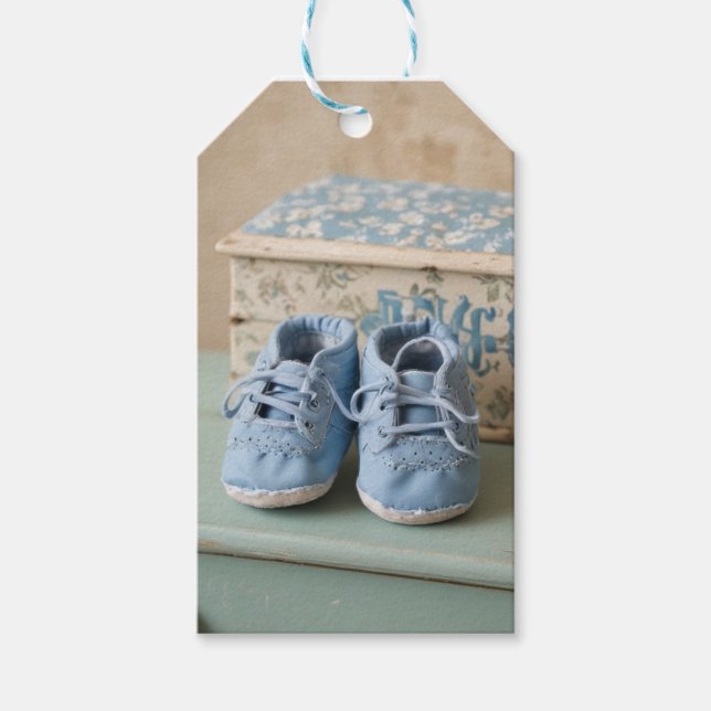 Blue Baby Shoes Presentetikett (Framsidan)