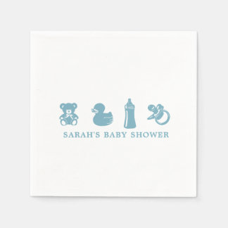 Blue Baby Shower Paper Napkin Pappersservett