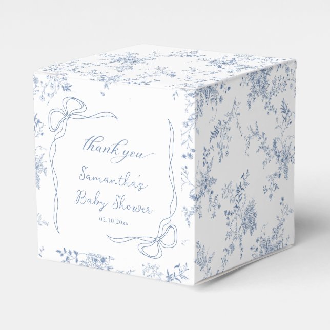 Blue Baby Shower Presentaskar (Framsidan Sidan)