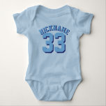 Blue Baby | Sports Jersey Design T Shirt<br><div class="desc">Blue Baby | Sports Jersey Design ・ Baby Sports Bodykostym</div>