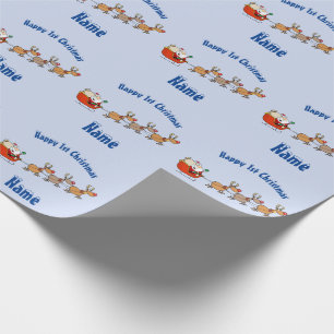 BLUE Babys 1:a julklapp Personlig Presentpapper