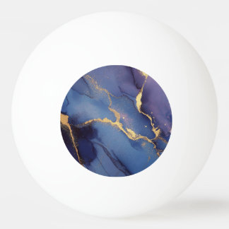 Blue background with gold streaks and dots pingisboll