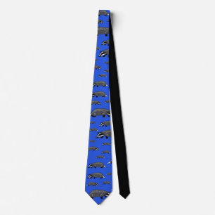 Blue Badger Tecknad Tie Slips
