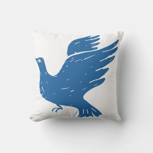 Blue bairds pillow kudde (Framsida)