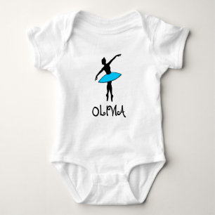 Blue Ballerina Tutu Personlig Ballet Dance T-shirt