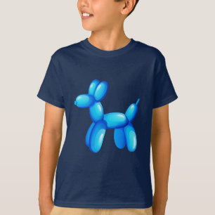 Blue Balloon Animal Hund T Shirt
