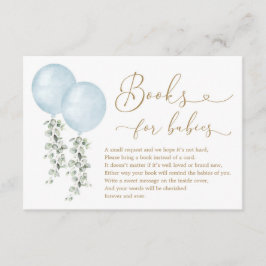 Blue Balloon Eucalyptus Bokar for Twin Pojke Tilläggskort