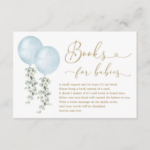 Blue Balloon Eucalyptus Bokar for Twin Pojke Tilläggskort