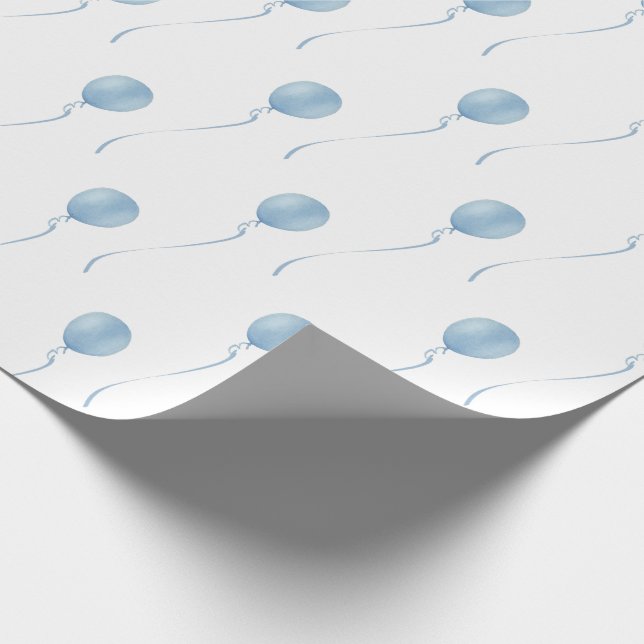 Blue balloon Gift Wrapping Paper - Cadeaupapier Presentpapper (Hörn)
