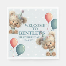 Blue Balloon Hedgehogs Celebration Pappersservett