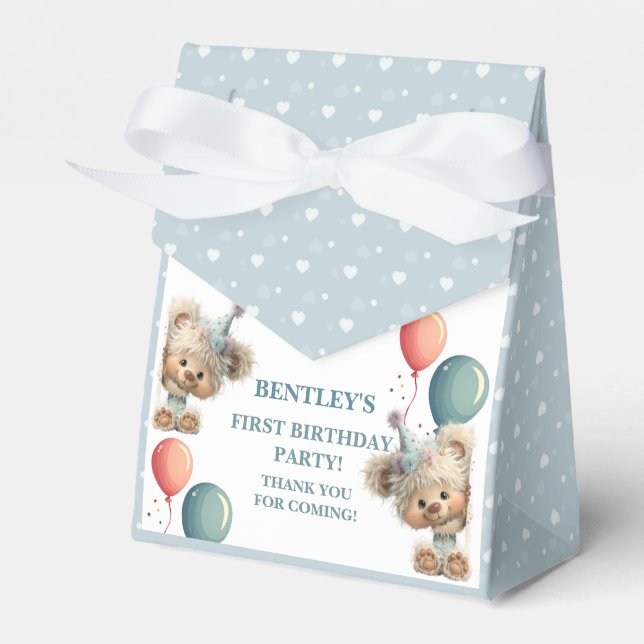 Blue Balloon Hedgehogs Celebration Presentaskar (Framsidan Sidan)