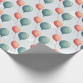 Blue Balloon Hedgehogs Celebration Presentpapper