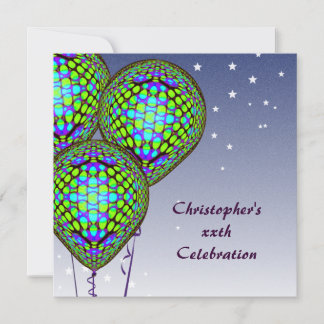 Blue Balloon Inbjudan