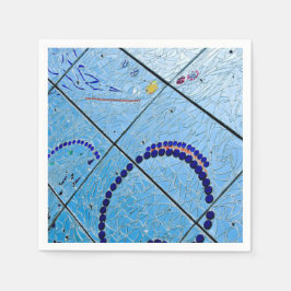 Blue Baltimore Spegel Mosaic Pappersservett