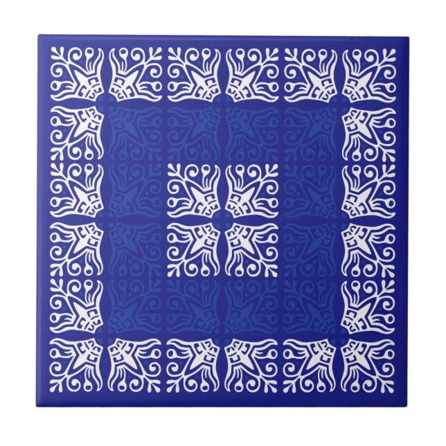 Blue Bandana Design Kakelplatta (Framsidan)