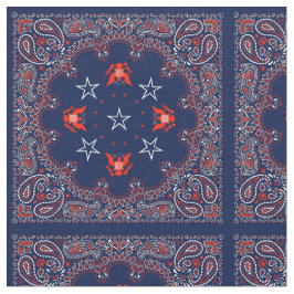 Blue Bandana Tyg