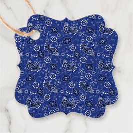 Blue Bandana Western Cowboy Äventyr Ranch Roligt Gåvor Etiketter