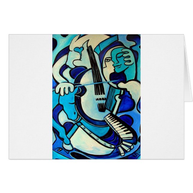 Blue Bang Hälsningskort (Framsidan Horizontal)