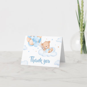 Blue Barly Wait Clouds Baby Shower Tack Kort