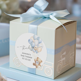 Blue Barly wait Pojke Shower Tack Runt Klistermärke