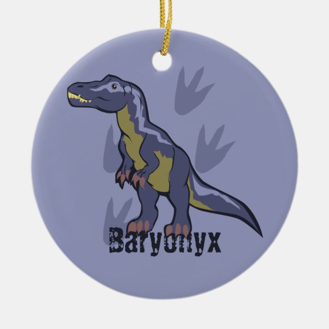 Blue Baryonyx Julgransprydnad Keramik (Framsidan)