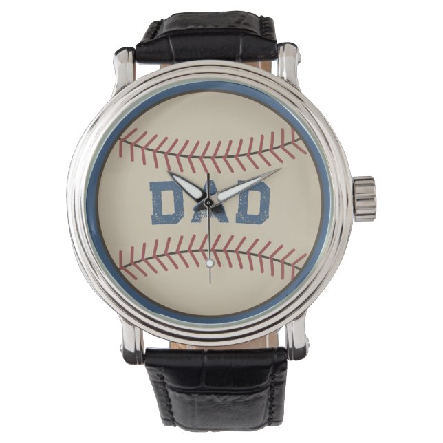 Blue Baseball Dad Watch Armbandsur (Framsida)
